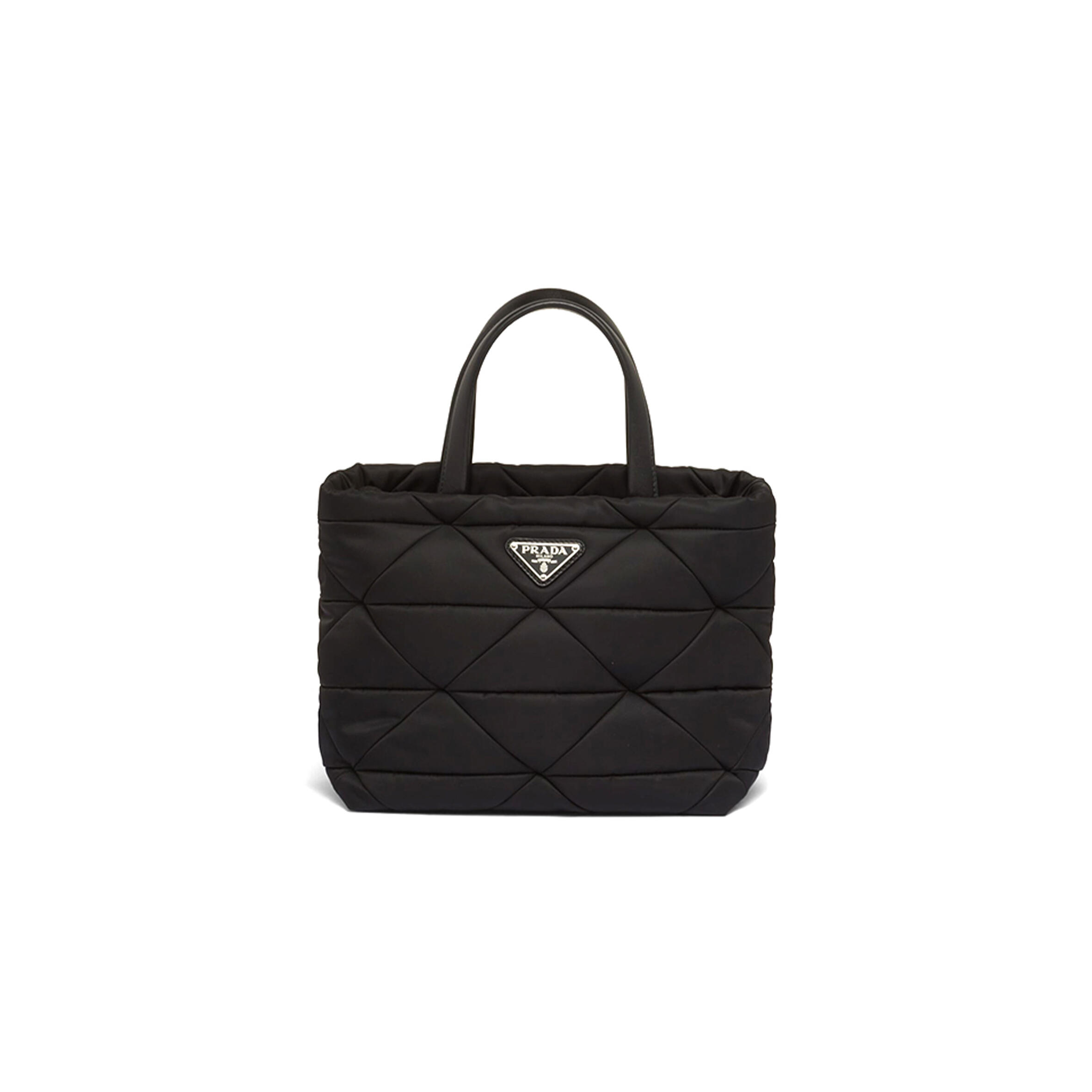 Pra*a padded re-nylon tote bag 1bg373 (24*21*13cm)
